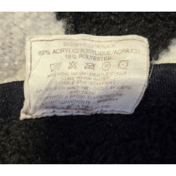 Vtg Biederlack Blanket MICKEY MOUSE Black White Reversible Disney 75X60"‎ 80s - Picture 11 of 11